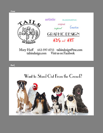 Huff Tails In Design Bus Card