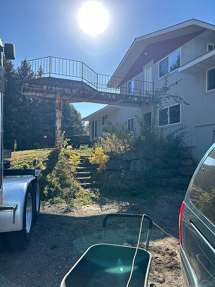 front steps before