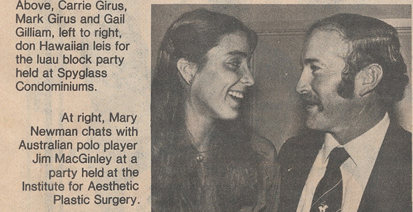 newspaper photo of Jim and me.