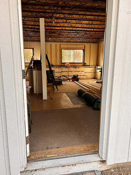 looking in from the front door