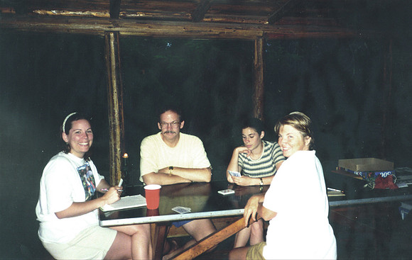 1995 Aug Laura, Mark, Jenny Sara Bell's Cabin