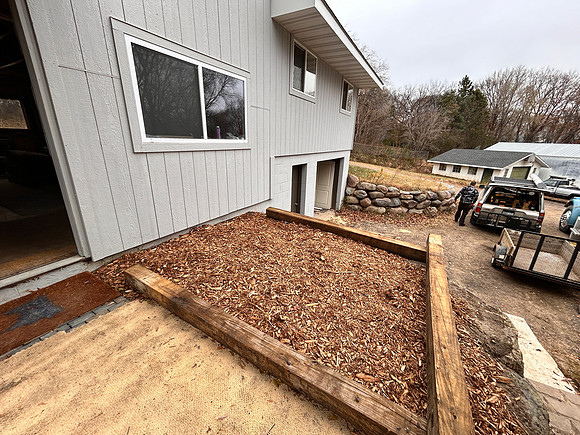 after I cleaned it up. future dog potty yard.